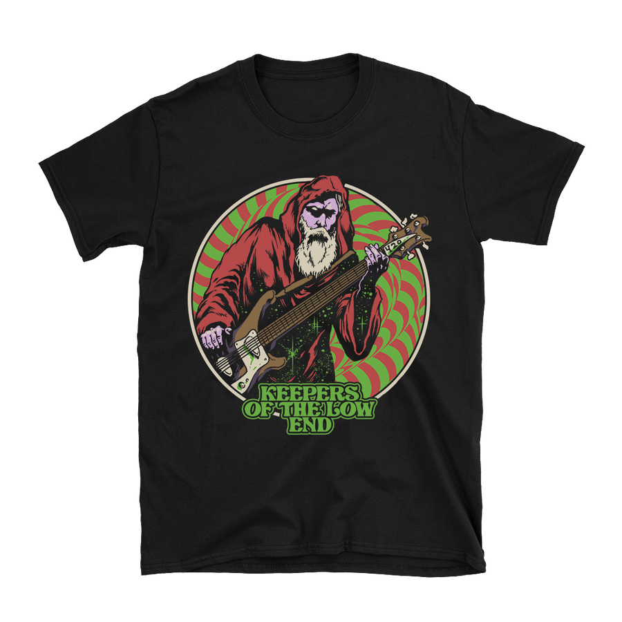 Keepers of the Low End - Father Bassmas T-Shirt - Black