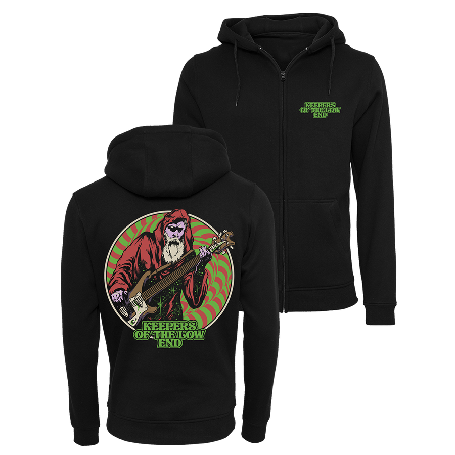 Keepers of the Low End - Father Bassmas Zip Hoodie - Black