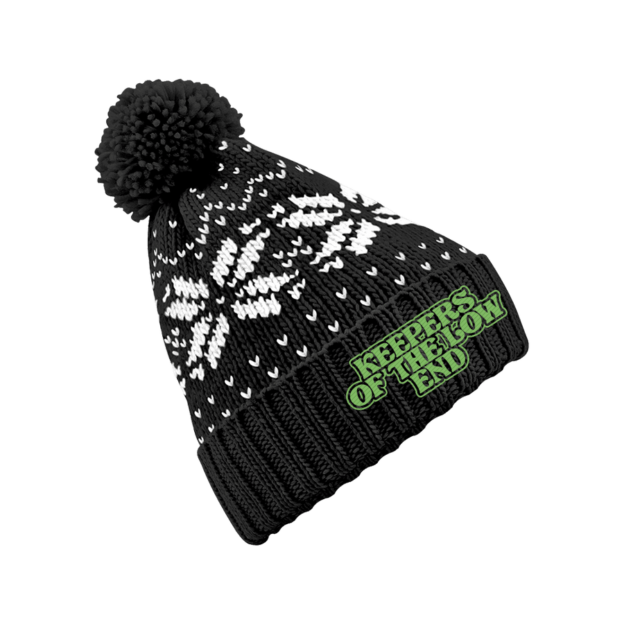 Keepers of the Low End - Embroidered Logo Winter Beanie - Black/White