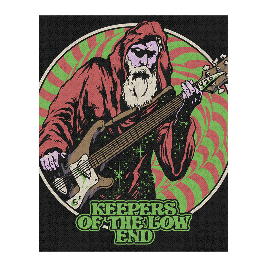Keepers of the Low End - Father Bassmas Fleece Blanket