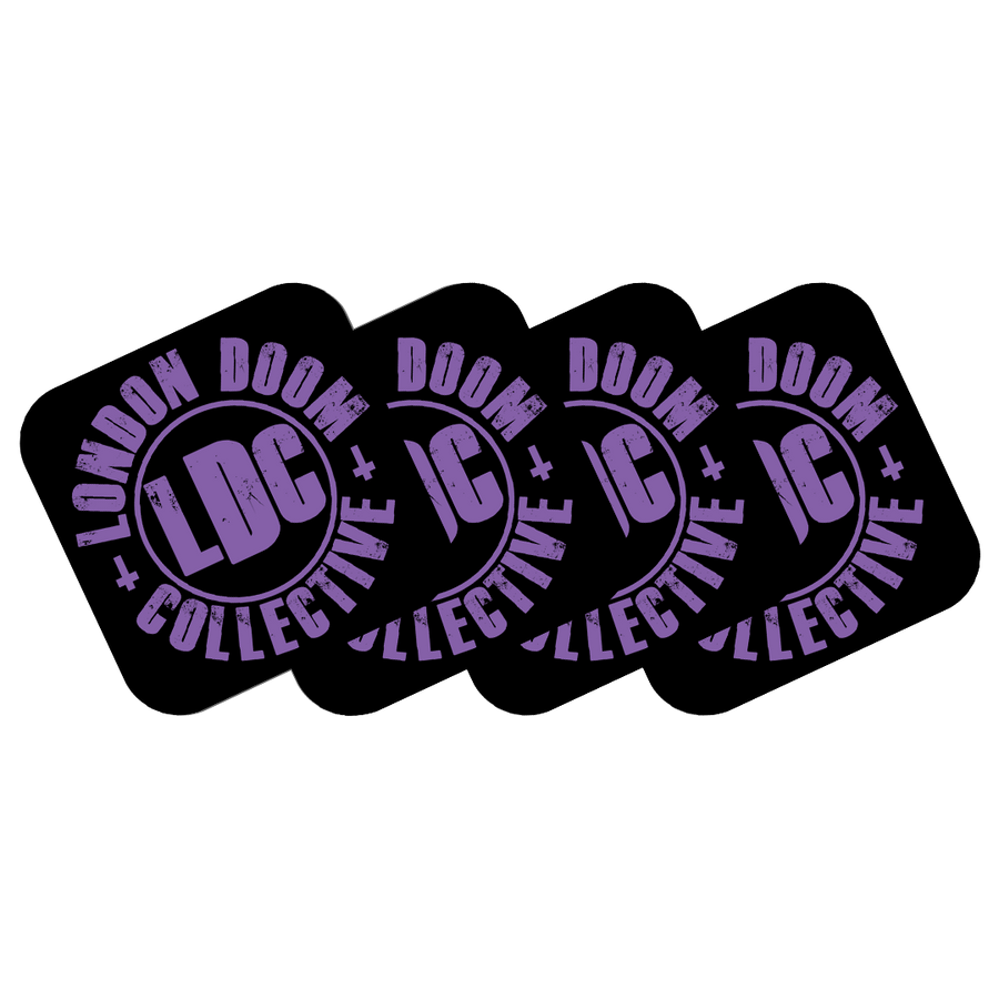 London Doom Collective - Purple Logo Coaster Set