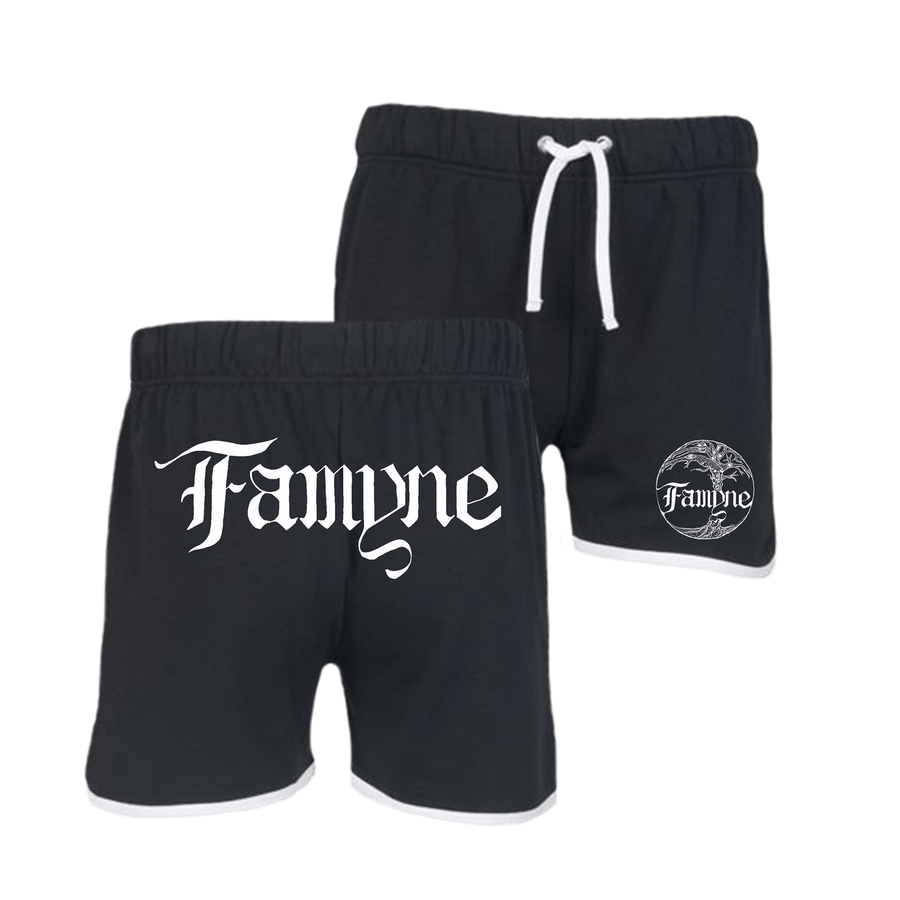 Famyne - Logo Mens Shorts - Black/White
