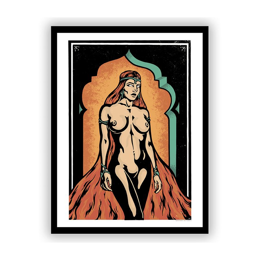 Matt Sabbath - Temple Godess Print - Framed