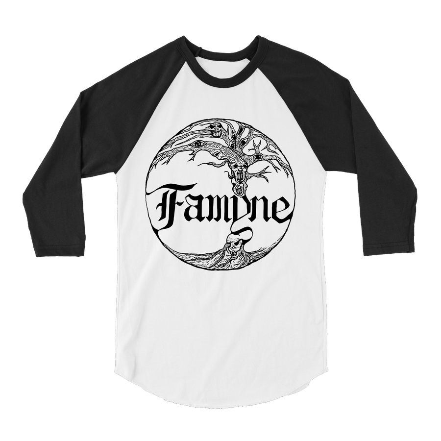 Famyne - Classic Logo Raglan - White/Black