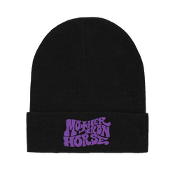 Mother Iron Horse - Purple Embroidered Logo Beanie - Black