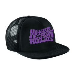 Mother Iron Horse - Purple Embroidered Logo Trucker Cap - Black