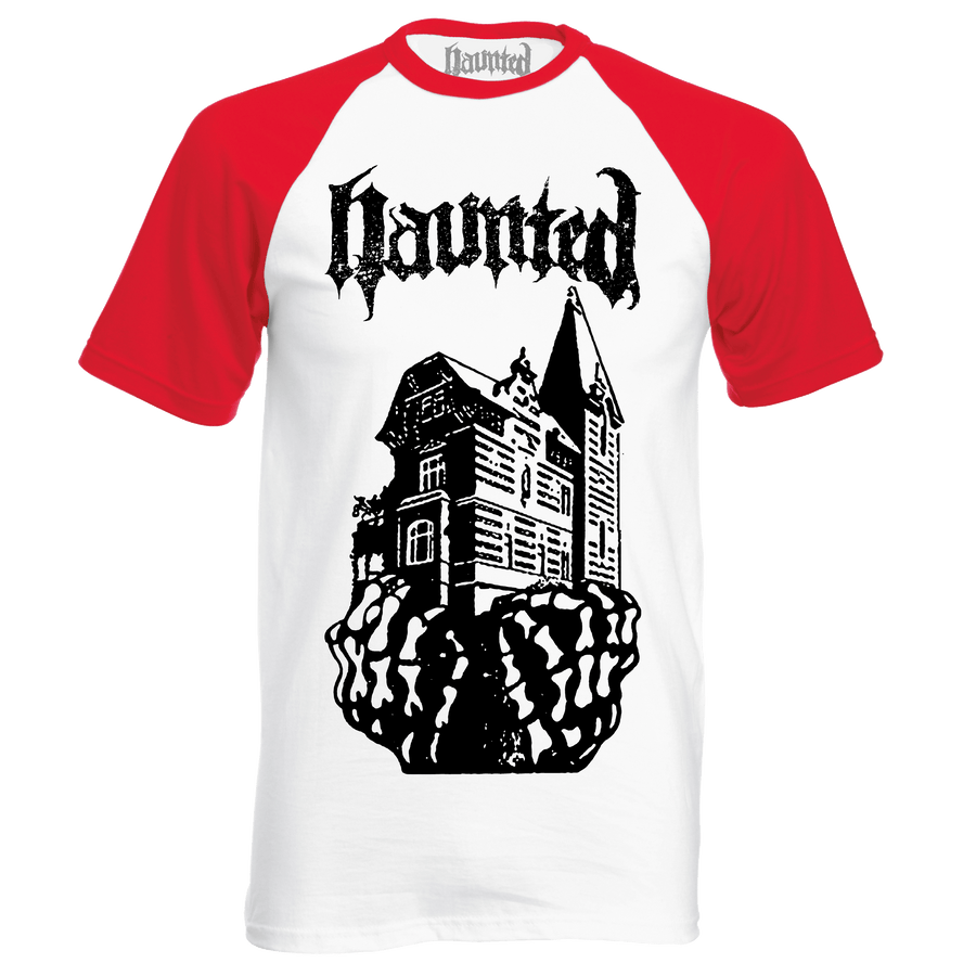 Haunted - Haunted Mansion Raglan T-Shirt - White/Red
