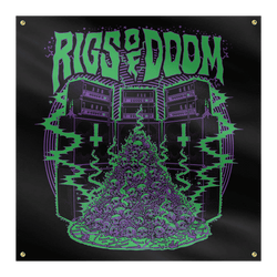Rigs of Doom - Electric Skulls (Purple/Green) Flag