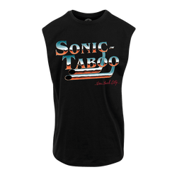 Sonic Taboo - Chrome Logo Sleeveless T-Shirt - Black