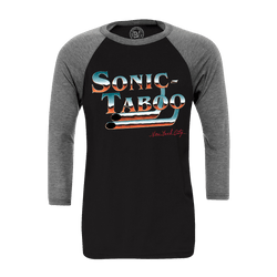 Sonic Taboo - Chrome Logo Raglan - Deep Heather/Black