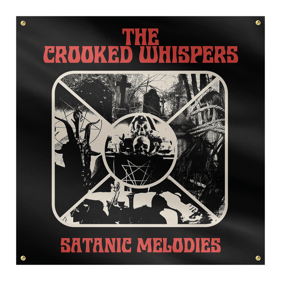 The Crooked Whispers - Satanic Melodies Collage Flag