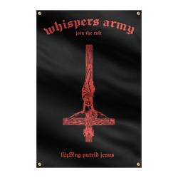 The Crooked Whispers - Whispers Army Red Logo Flag