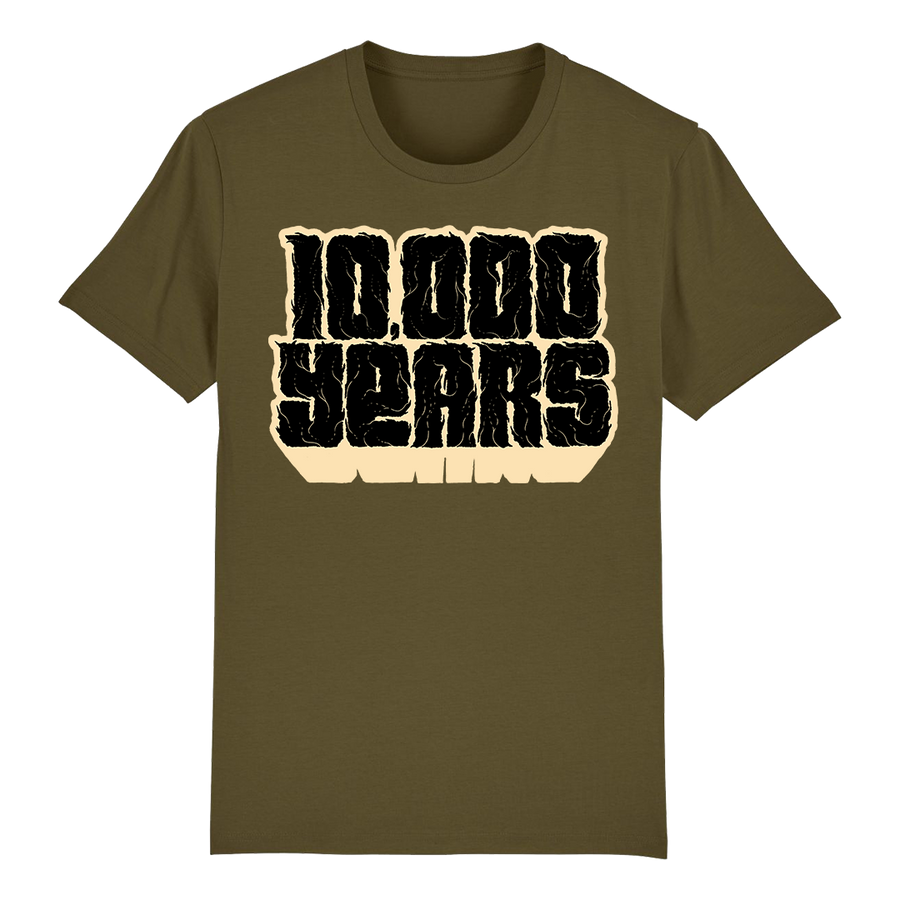 10,000 Years - II Logo T-Shirt - Khaki