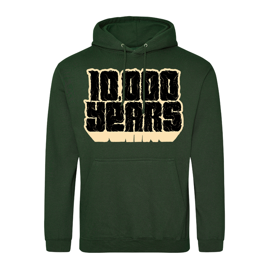 10,000 Years - II Logo Pullover Hoodie - Forest Green