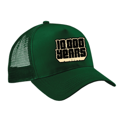 10,000 Years - II Embroidered Logo Trucker Cap - Forest Green
