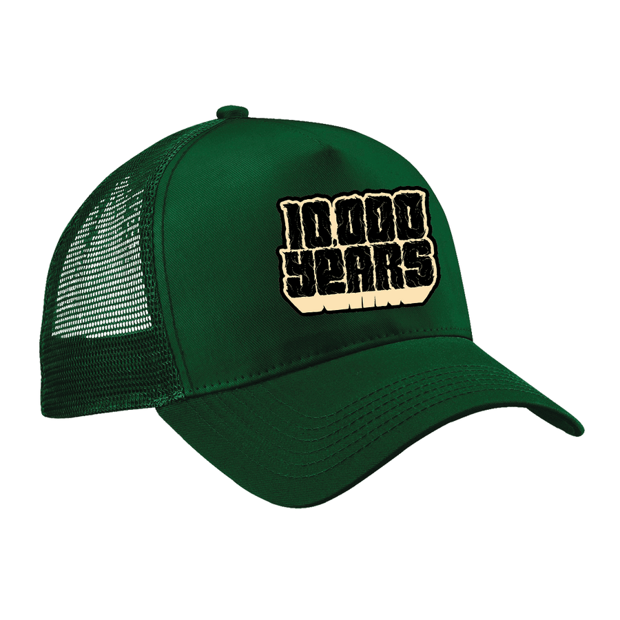 10,000 Years - II Embroidered Logo Trucker Cap - Forest Green