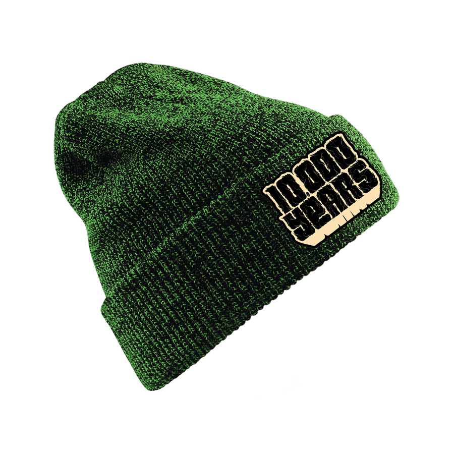 10,000 Years - II Embroidered Logo Beanie - Moss Green