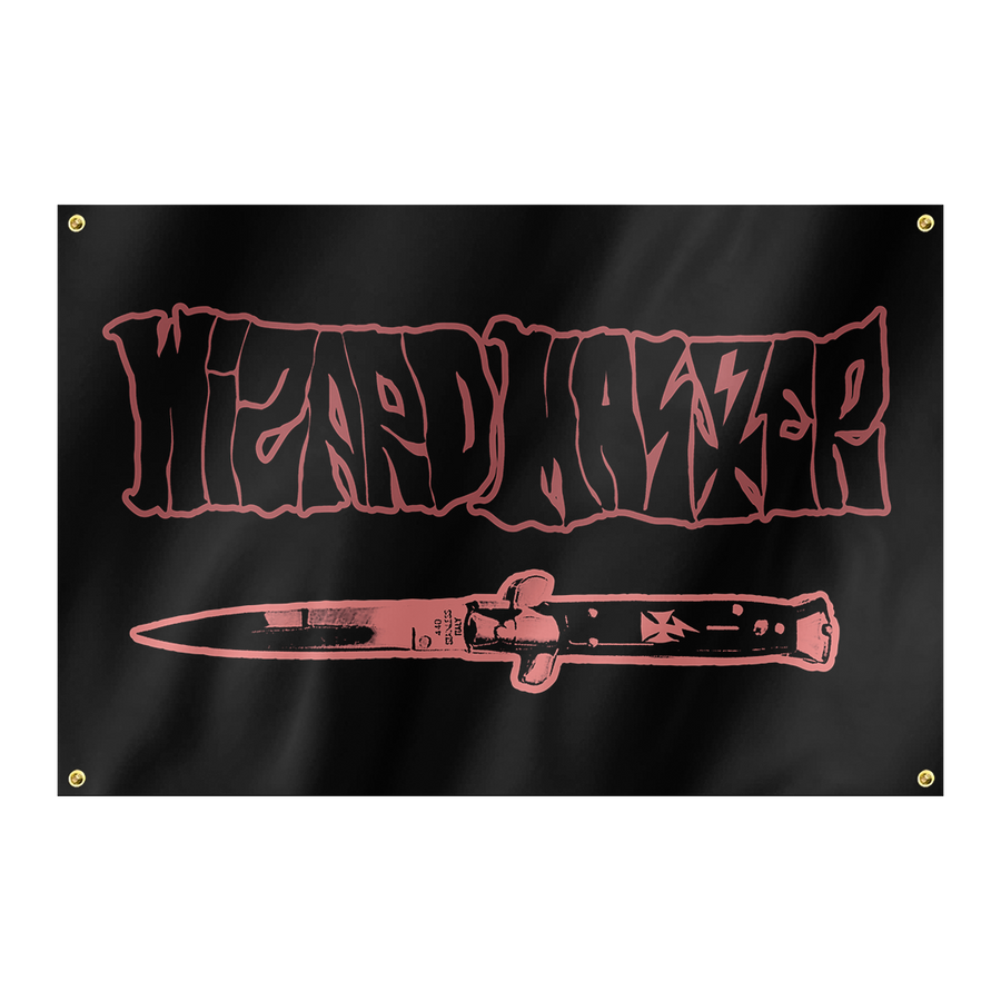 Wizard Master - Knife Red Logo Flag