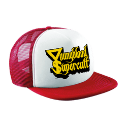 Youngblood Supercult - Black & Yellow Logo Embroidered Trucker Cap - Red/White