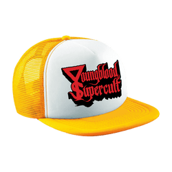 Youngblood Supercult - Black & Red Logo Embroidered Trucker Cap - Yellow/White