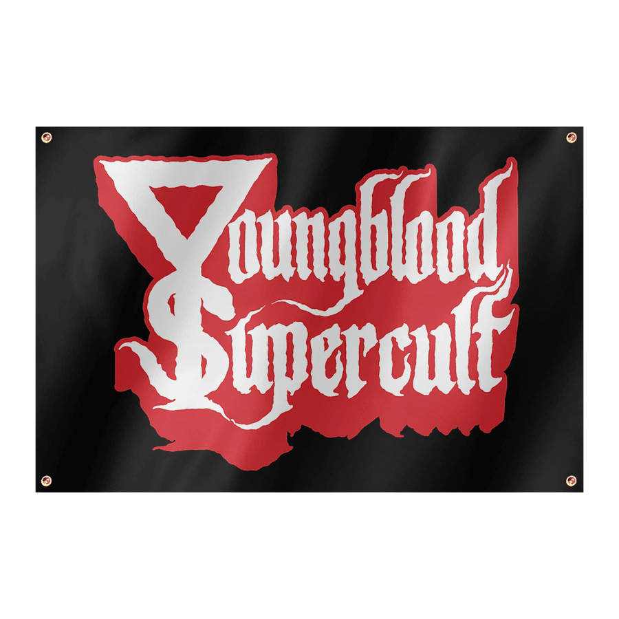 Youngblood Supercult - Red & White Logo Flag