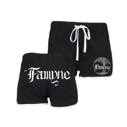 Famyne - Logo Womens Shorts - Black/White